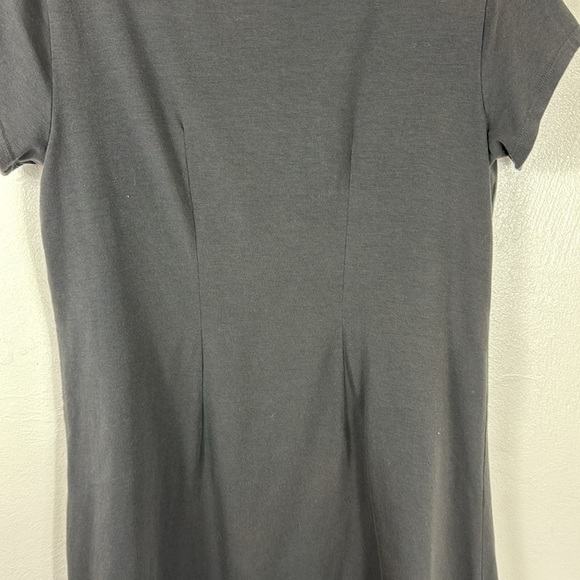 Eileen Fisher A-Line Jersey Knit Dress Women's Petite MP Heathered Gray Mini - Picture 8 of 10